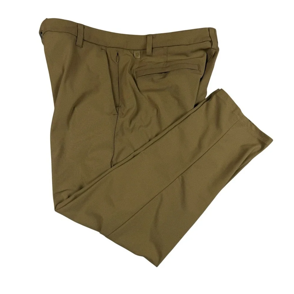 LULULEMON 34x28 Pants Mens Olive Brown ABC Stretch Tech Chino Pants LM5AEVS